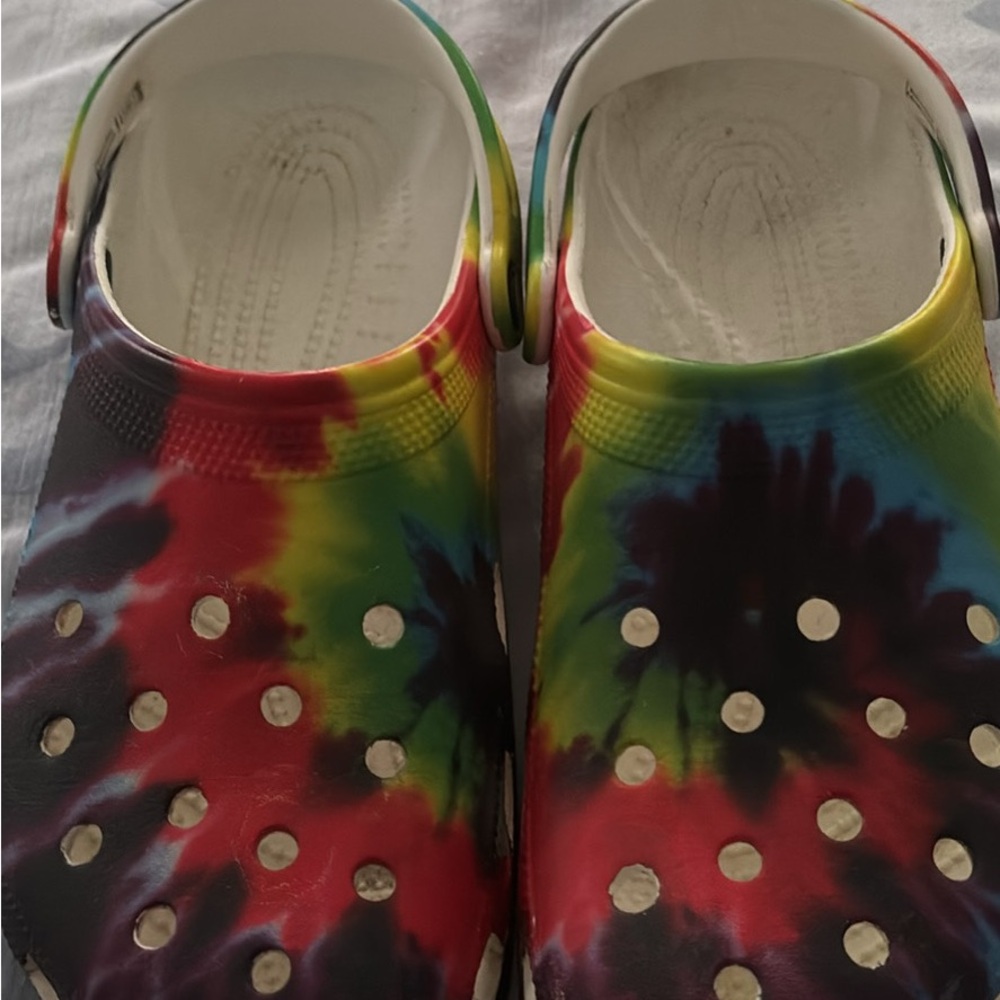 Colorful Tie-Dye Crocs